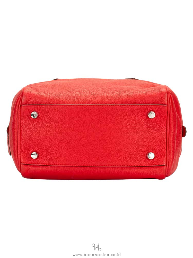 FENDI Leather Bauletto Red