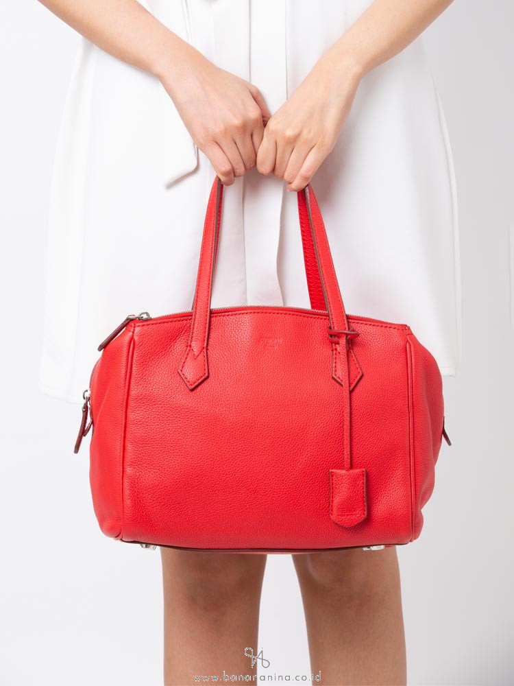 FENDI Leather Bauletto Red
