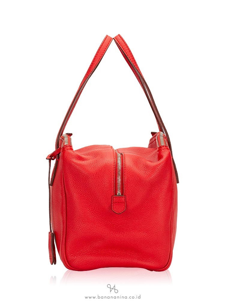 FENDI Leather Bauletto Red
