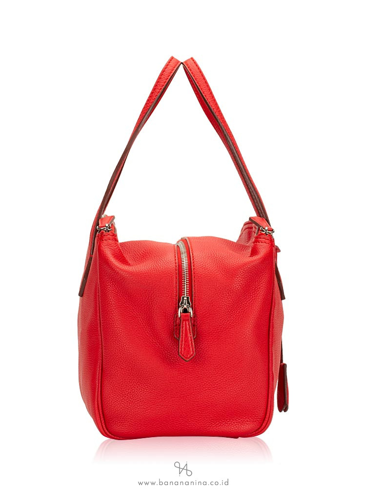 FENDI Leather Bauletto Red