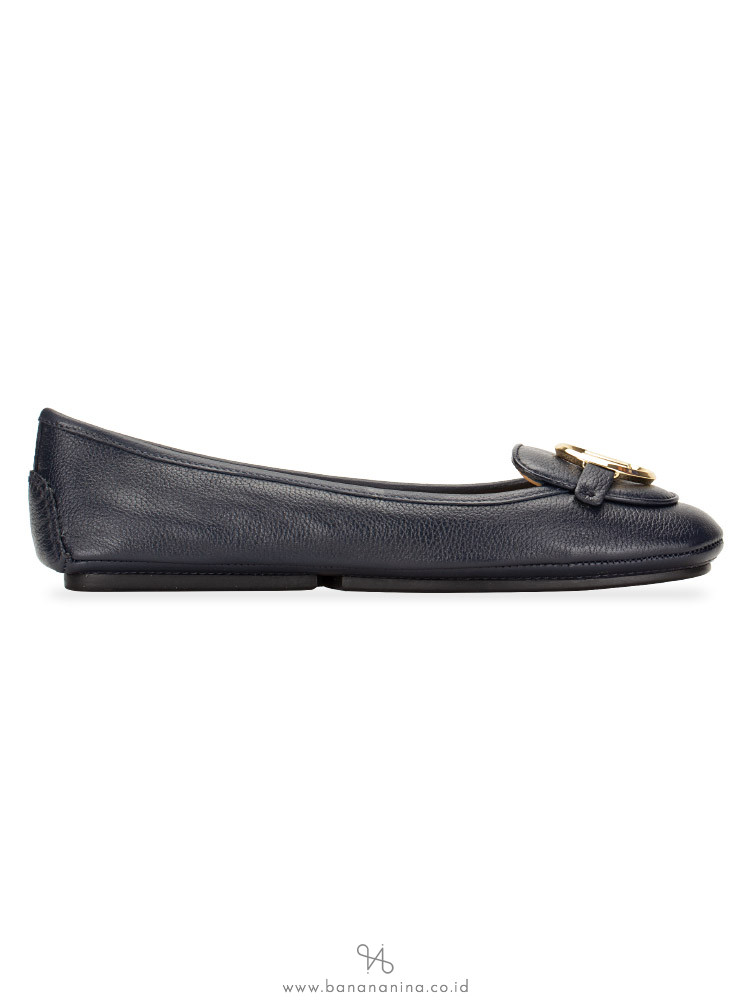 MICHAEL KORS Lillie Leather Flats Admiral Sz 5