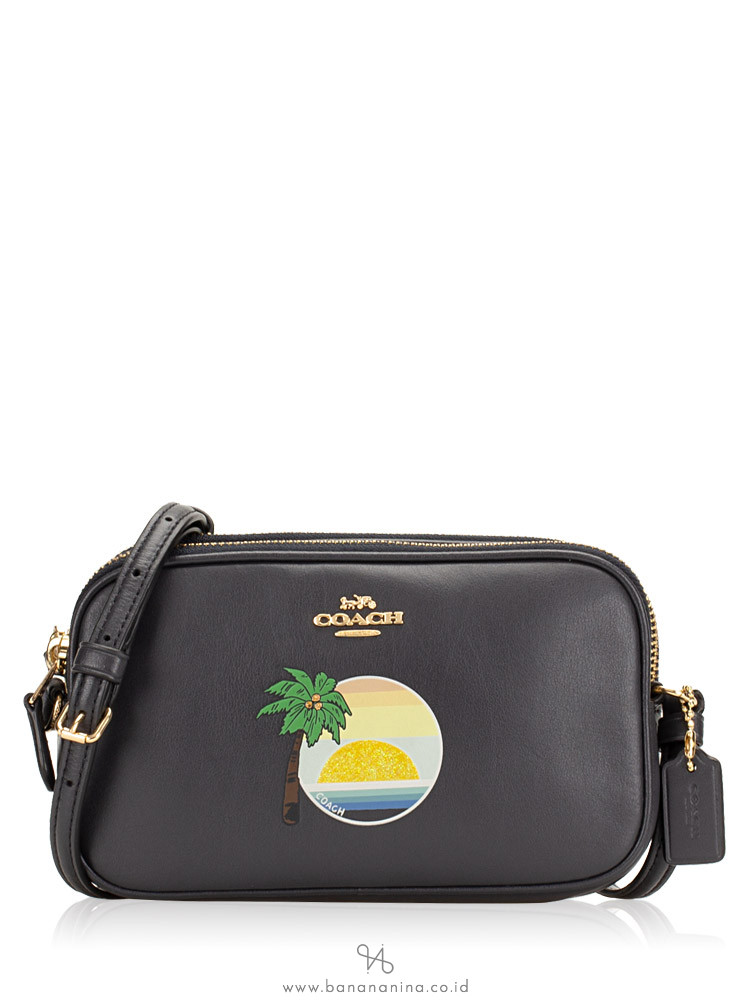 COACH 30030 Sunset Leather Crossbody Midnight Navy