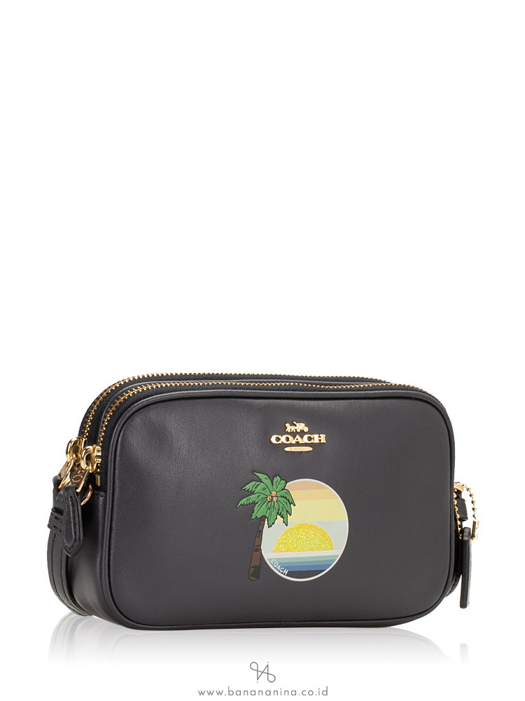 COACH 30030 Sunset Leather Crossbody Midnight Navy