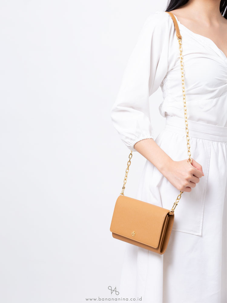 TORY BURCH Emerson Chain Wallet Cardamom