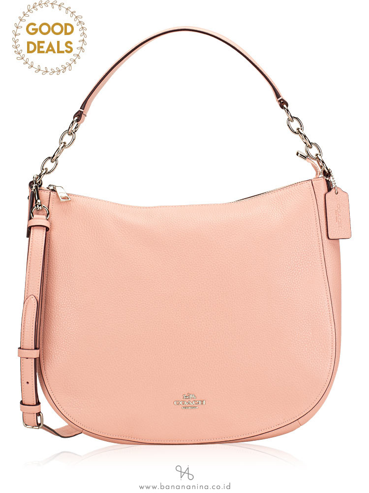 COACH 31399 Pebbled Leather Elle Hobo Petal