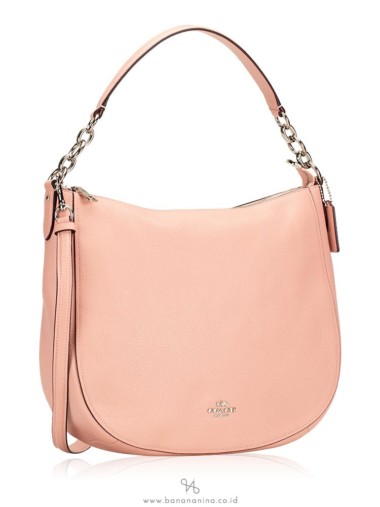 COACH 31399 Pebbled Leather Elle Hobo Petal