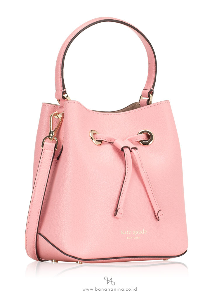 KATE SPADE Eva Breezy Floral Ditsy Small Bucket Bright Carnation