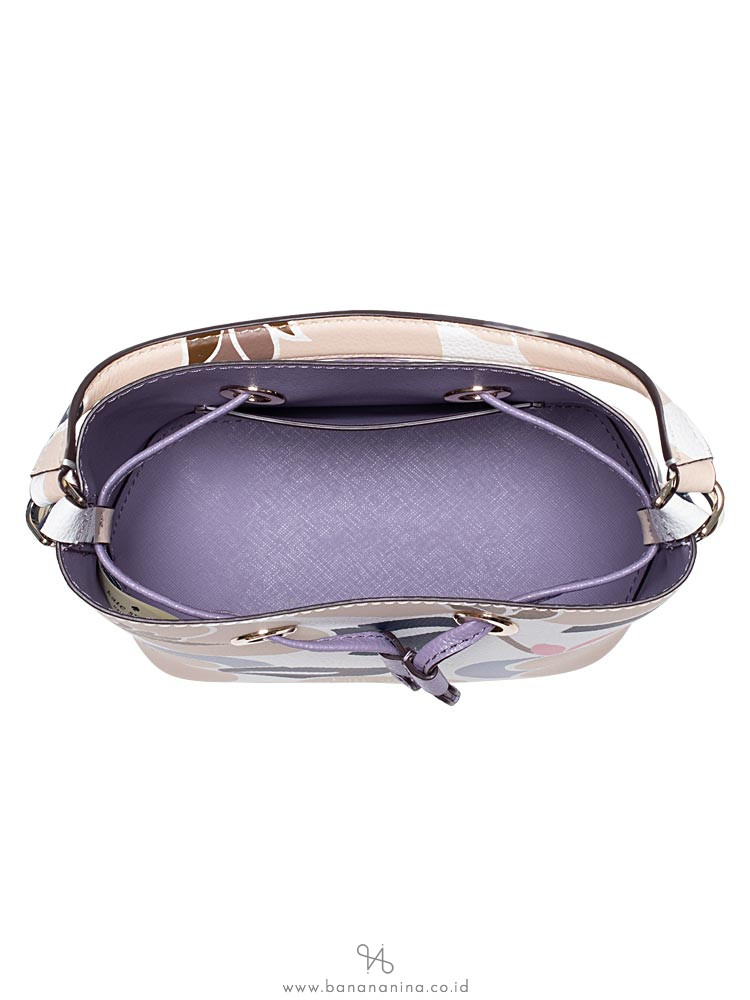 KATE SPADE Eva Breezy Floral Ditsy Small Bucket Neutral