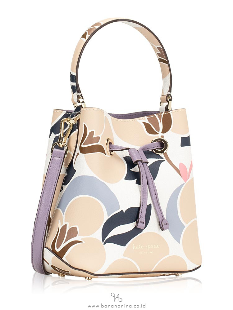 KATE SPADE Eva Breezy Floral Ditsy Small Bucket Neutral