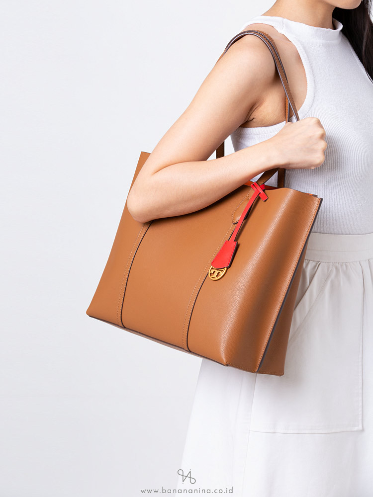 tory burch perry leather tote bag