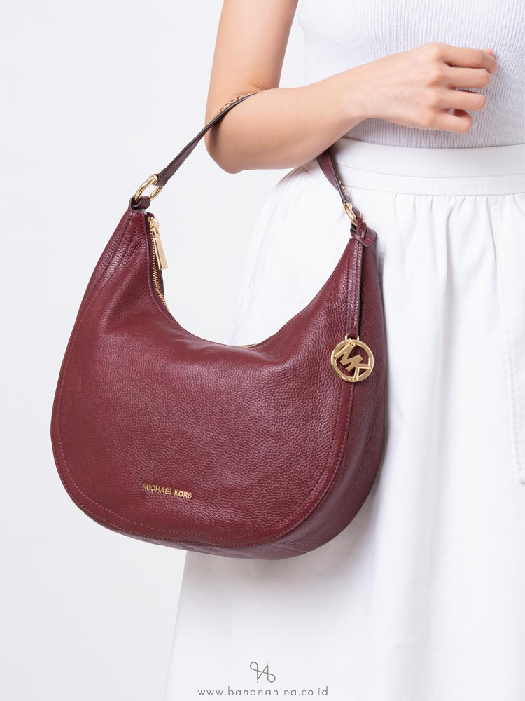 michael kors lydia logo shoulder bag