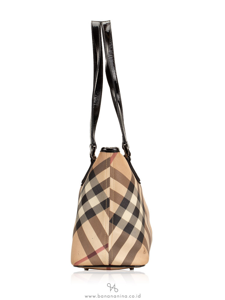 BURBERRY Nova Check Tote Black