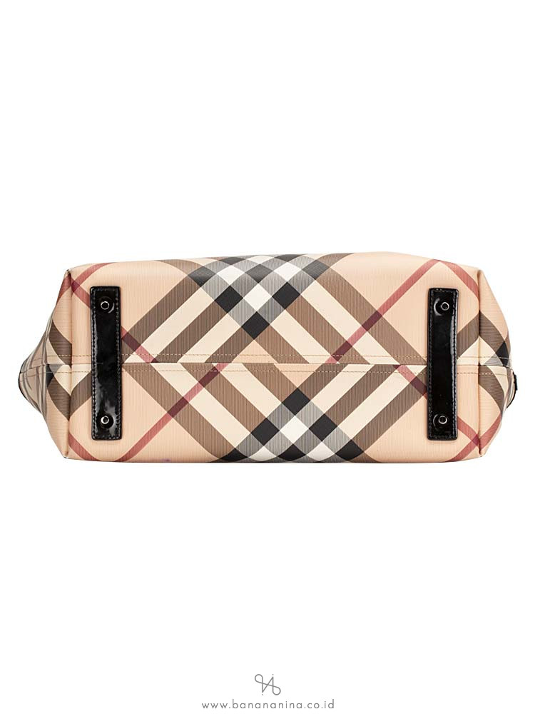 BURBERRY Nova Check Nickie Tote Black