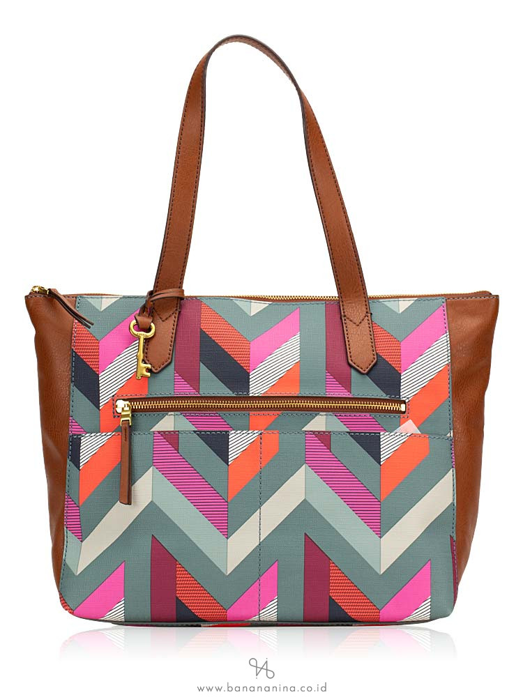 FOSSIL ZB7485937 Fiona Tote Chevron