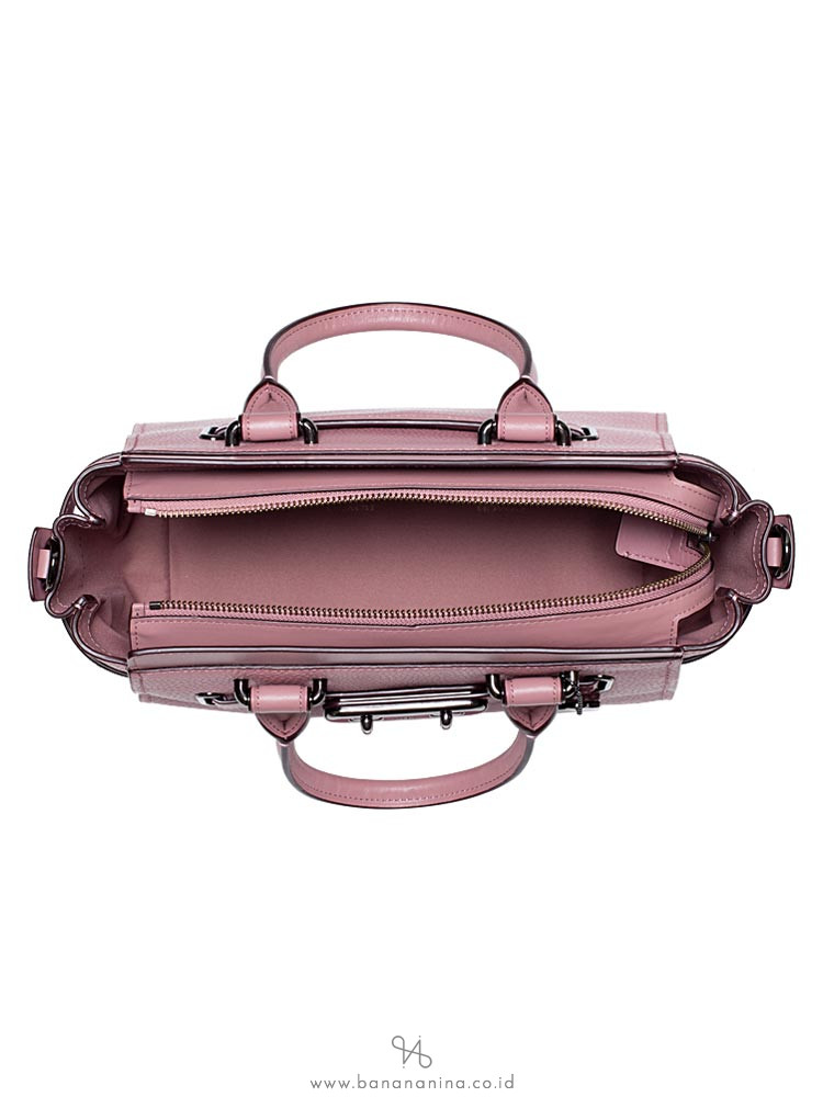 COACH 87295 Swagger 27 Pebble Leather Carryall Dusty Rose