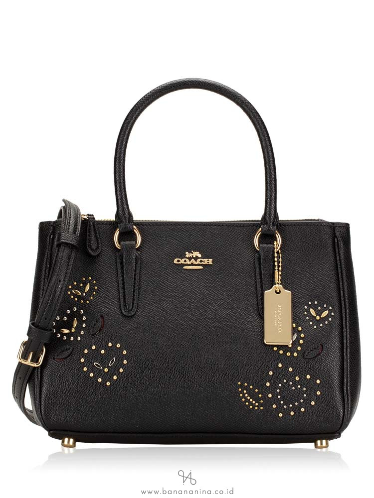 COACH 46292 Hearts Rivets Mini Surrey Black