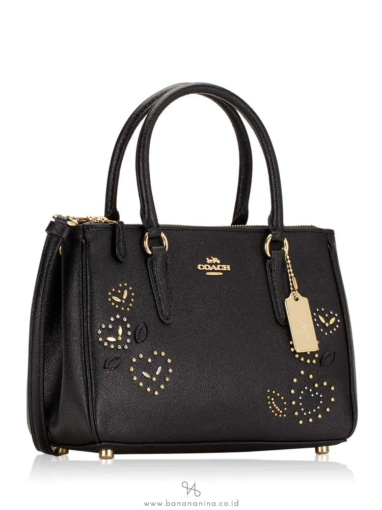 COACH 46292 Hearts Rivets Mini Surrey Black