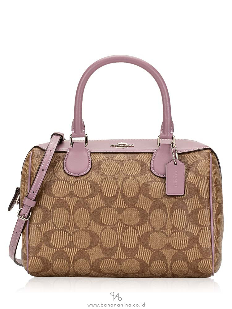 COACH 32203 Signature Mini Bennett Satchel Khaki Jasmine