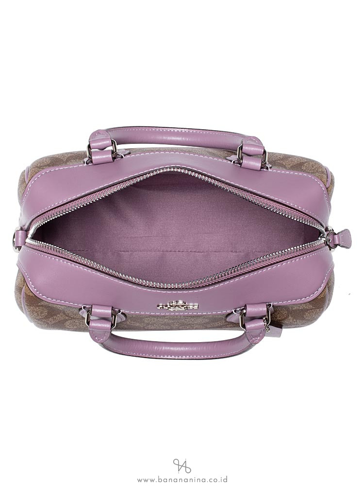 COACH 32203 Signature Mini Bennett Satchel Khaki Jasmine