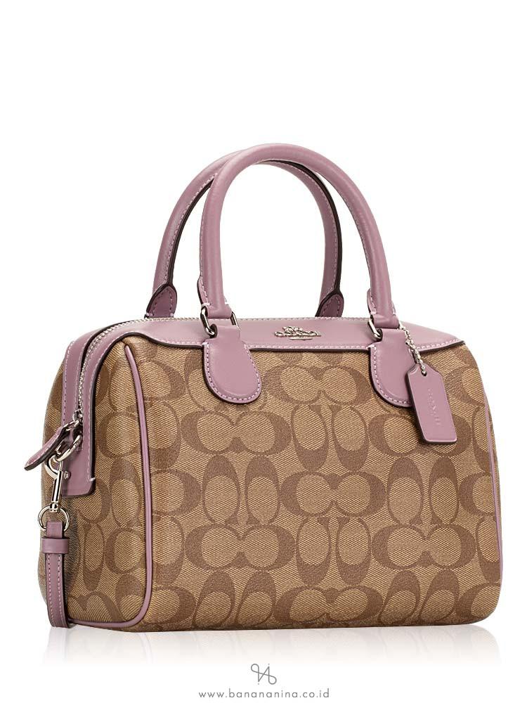 COACH 32203 Signature Mini Bennett Satchel Khaki Jasmine