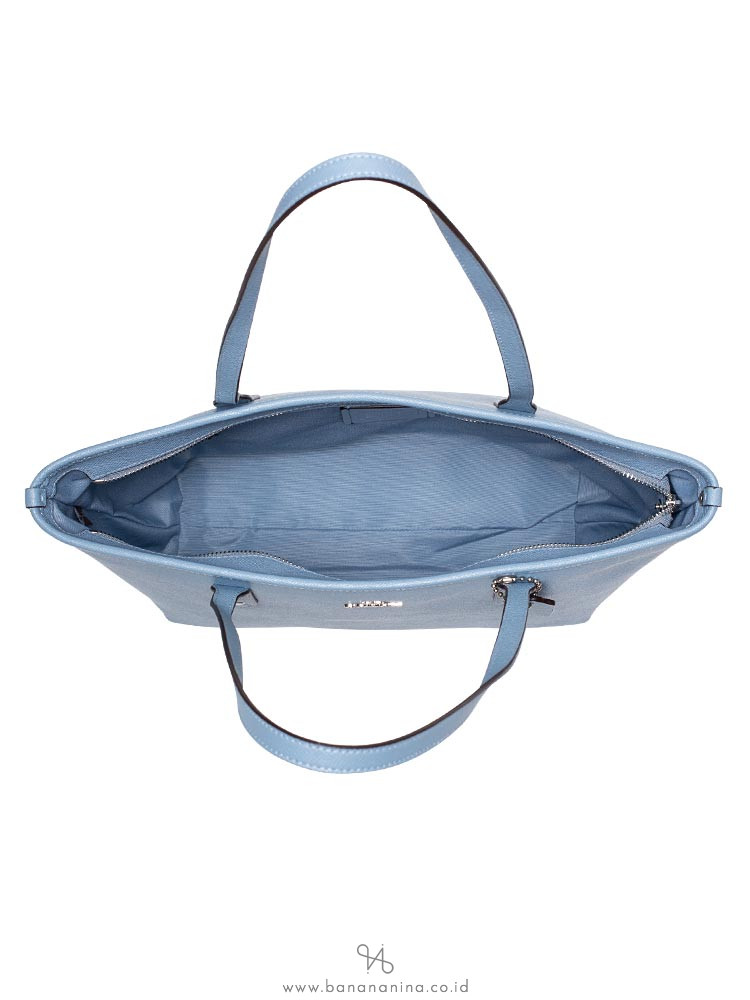 COACH 58846 Crossgrain Leather City Zip Tote Cornflower