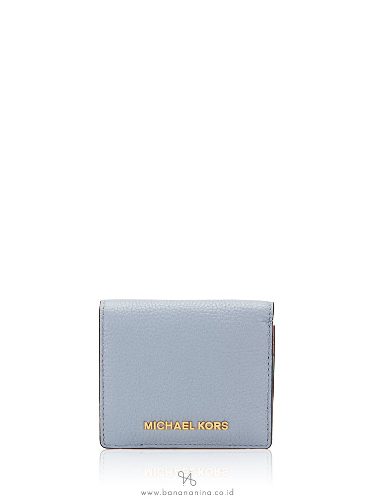 MICHAEL KORS Jet Set Leather Carryall Card Case Pale Blue