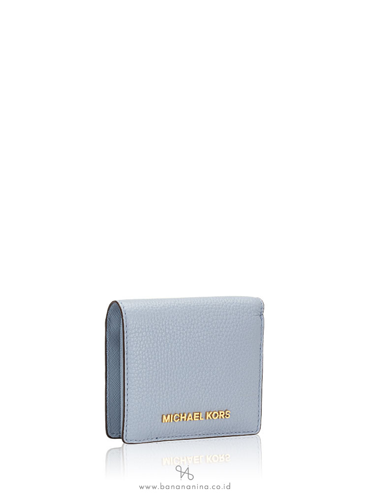 MICHAEL KORS Jet Set Leather Carryall Card Case Pale Blue