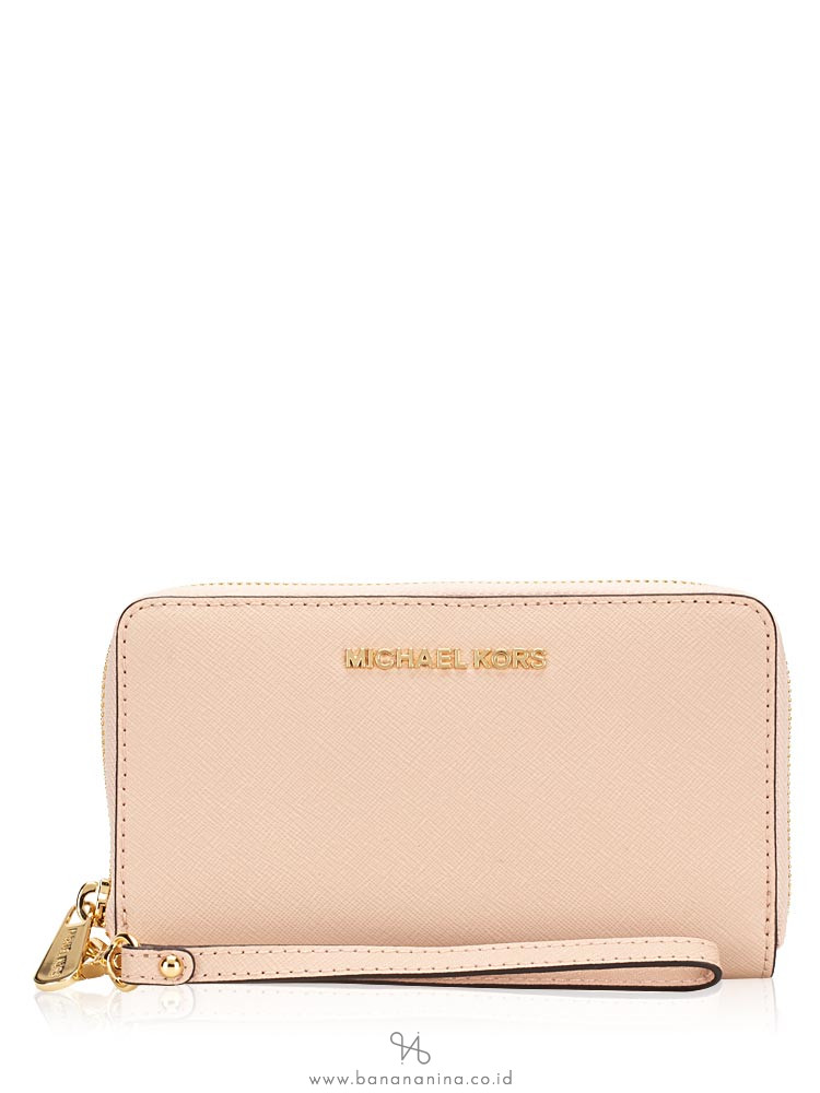 MICHAEL KORS Jet Set Large Multifunction Phone Wallet Ballet