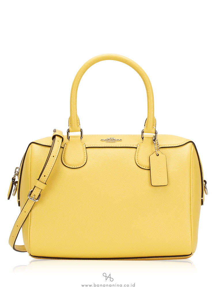 COACH 32202 Crossgrain Mini Bennett Satchel Light Yellow