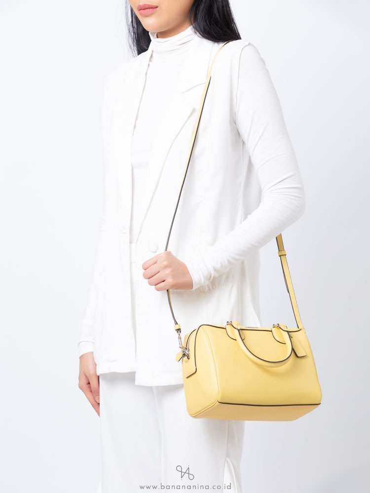 COACH 32202 Crossgrain Mini Bennett Satchel Light Yellow