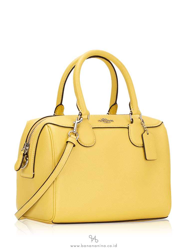 COACH 32202 Crossgrain Mini Bennett Satchel Light Yellow