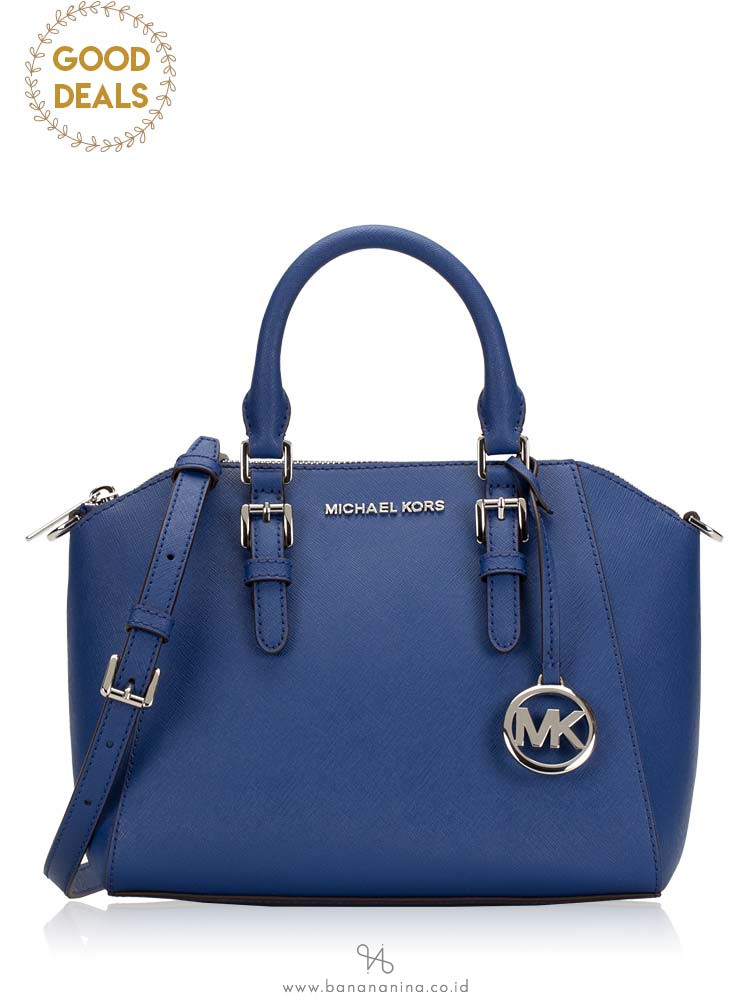 MICHAEL KORS Ciara Medium Messenger Sapphire