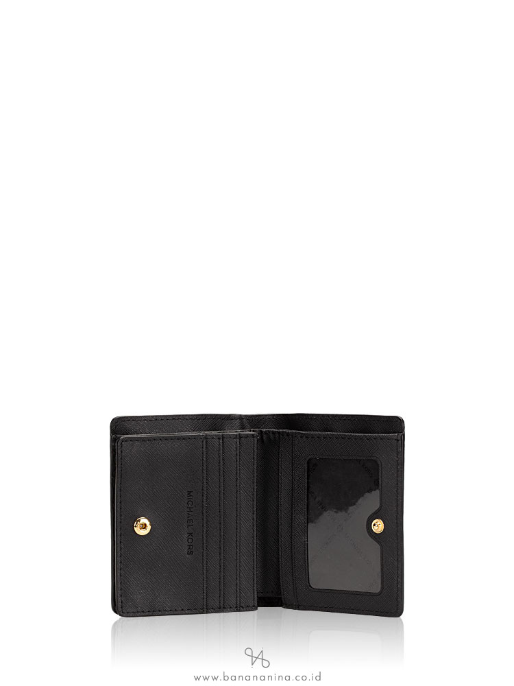 MICHAEL KORS Jet Set Leather Carryall Card Case Black