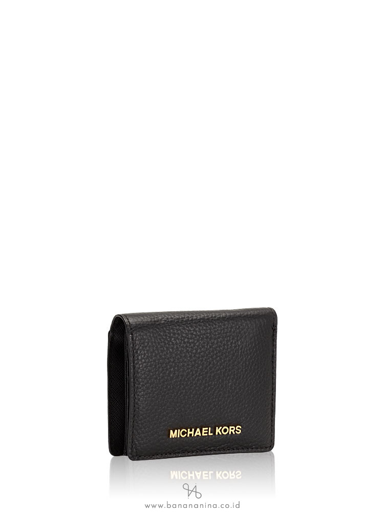 MICHAEL KORS Jet Set Leather Carryall Card Case Black