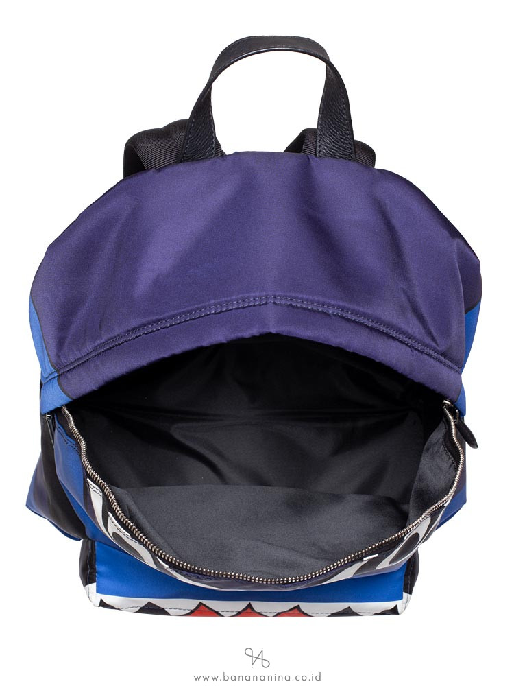 GIVENCHY Totem Print Nylon Backpack Blue
