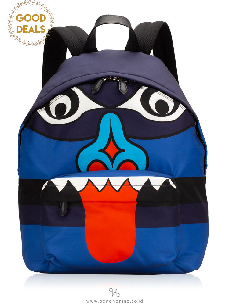 GIVENCHY Totem Print Nylon Backpack Blue