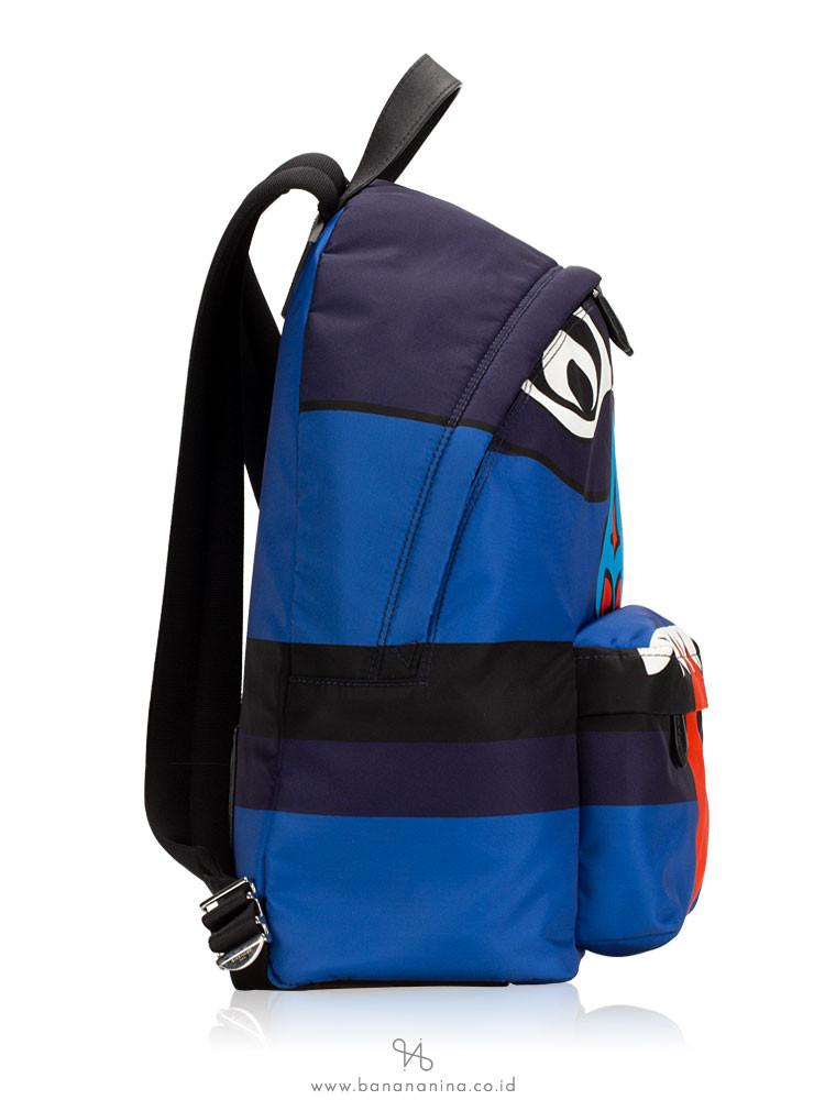 GIVENCHY Totem Print Nylon Backpack Blue