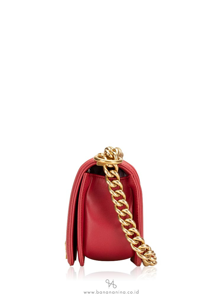 CHANEL Stingray and Leather Small Boy Bag Pink