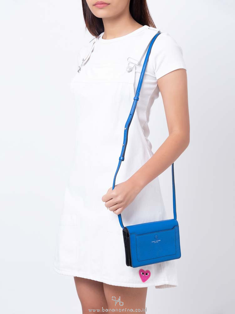 MARC JACOBS Empire City Leather Crossbody Ultra Blue