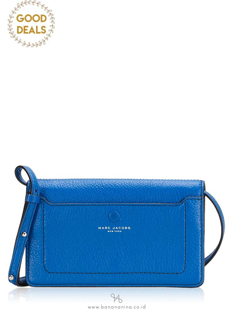 MARC JACOBS Empire City Leather Crossbody Ultra Blue