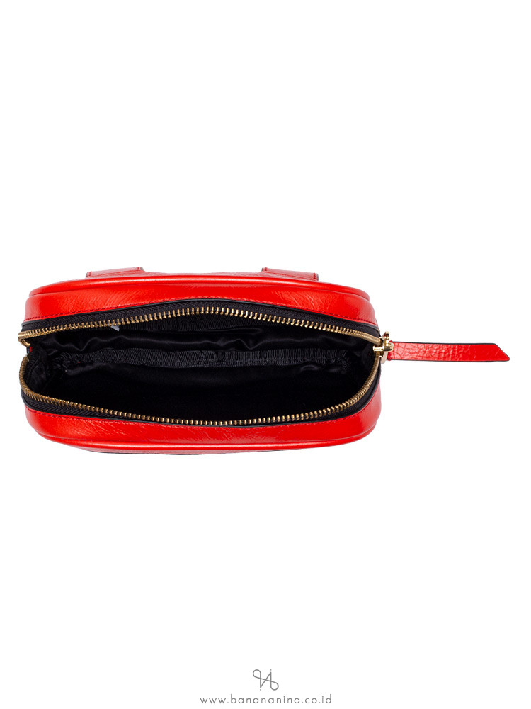MARC JACOBS Leather Sport Belt Bag Poppy Red