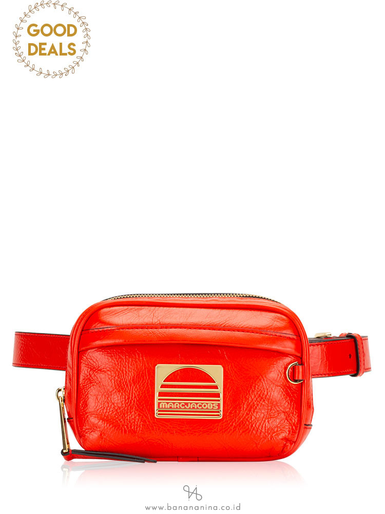 MARC JACOBS Leather Sport Belt Bag Poppy Red