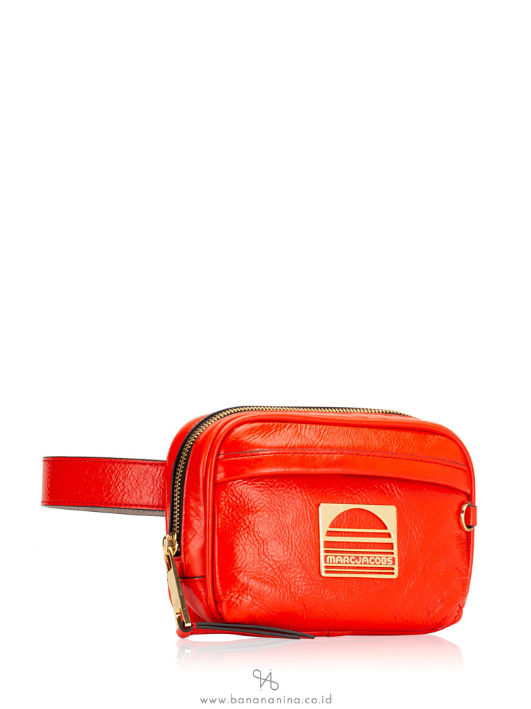 MARC JACOBS Leather Sport Belt Bag Poppy Red