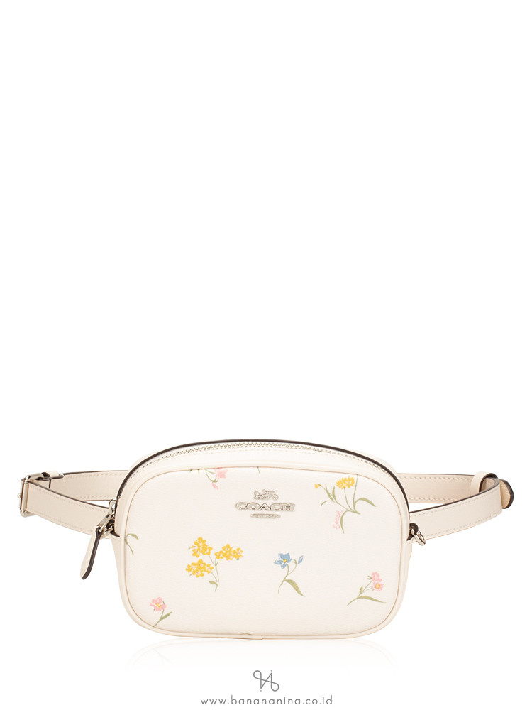 COACH 73356 Multi Flower Belt Bag Chalk