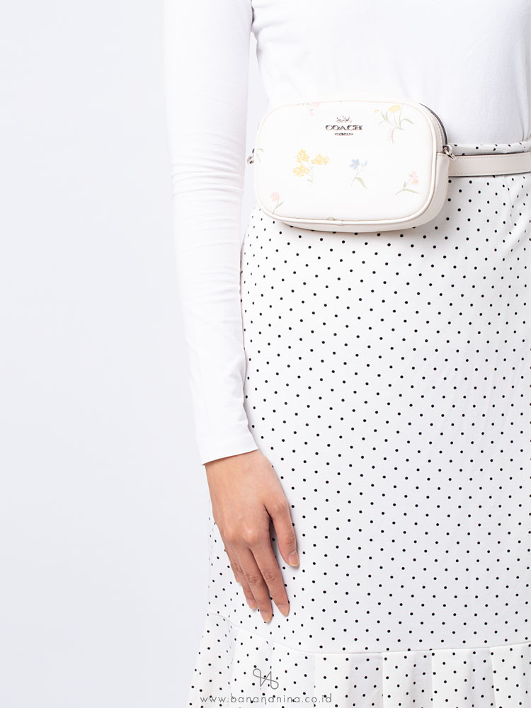 COACH 73356 Multi Flower Belt Bag Chalk