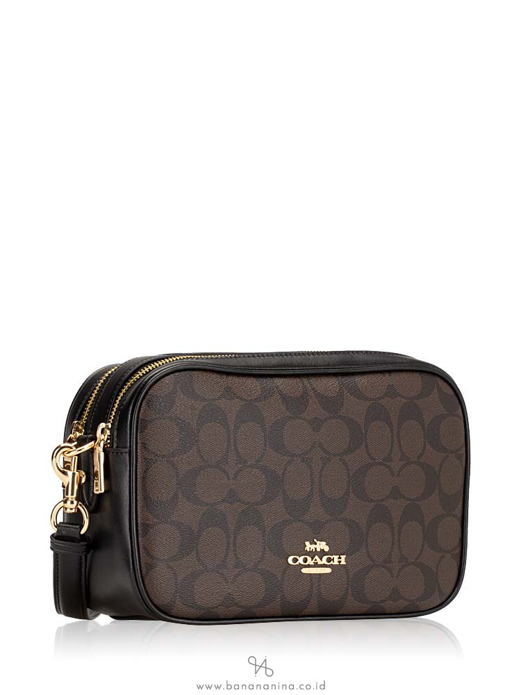 coach purse brown and black