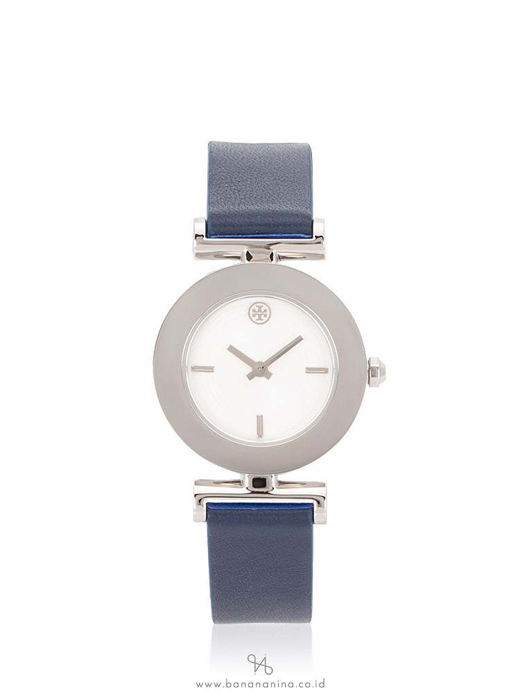 TORY BURCH TBW5302 Sawyer Twist Round Leather Strap Navy