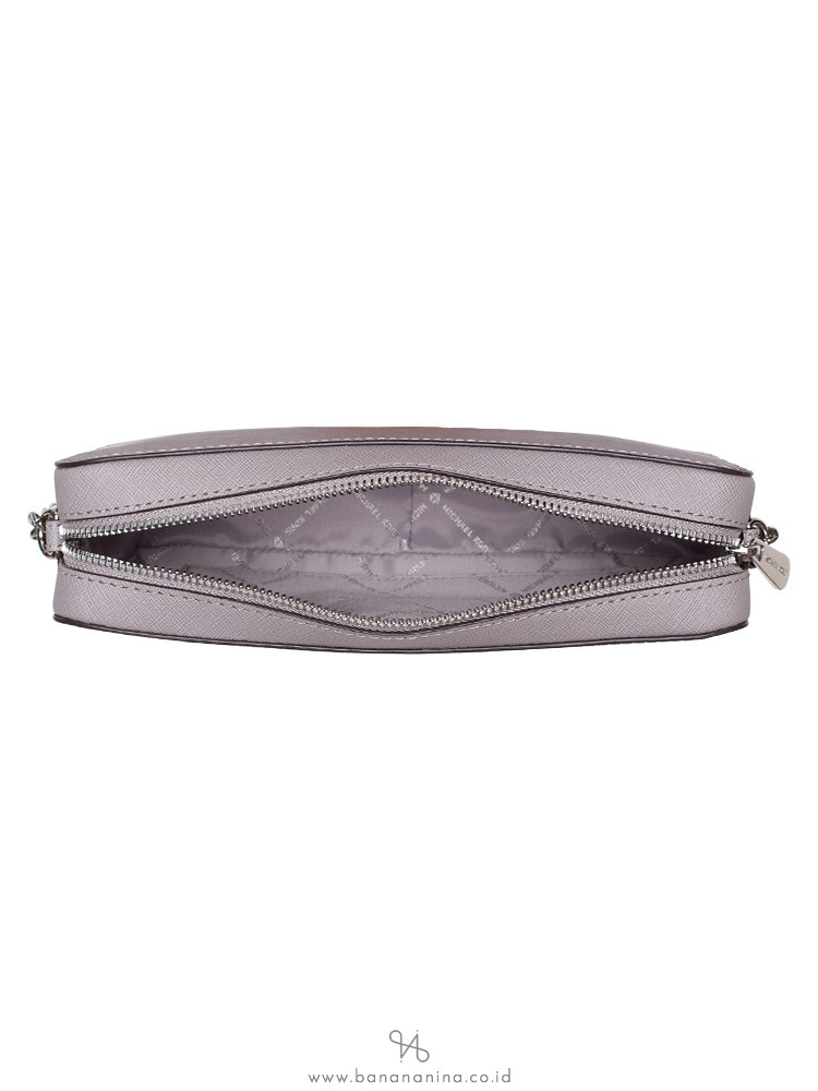 MICHAEL KORS Jet Set Large Crossbody Pearl Grey