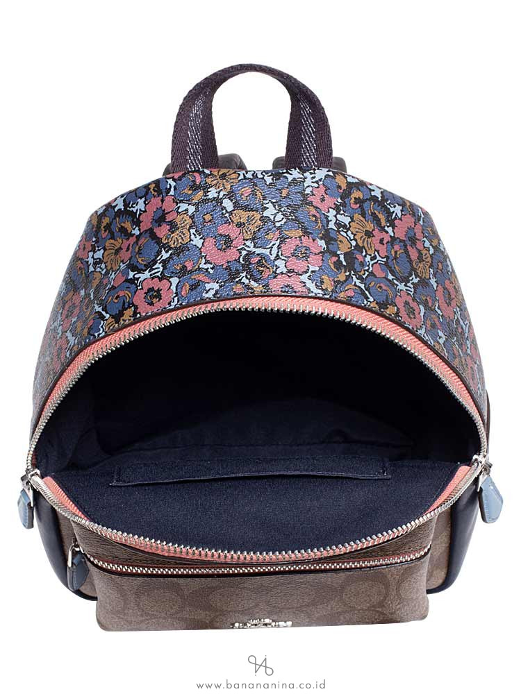 COACH 45312 Signature Star Mini Charlie Backpack Khaki Multi