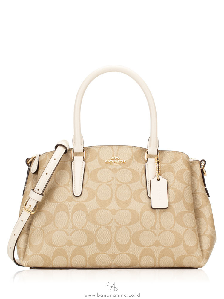 COACH 29434 Signature Mini Sage Carryall Light Khaki Chalk